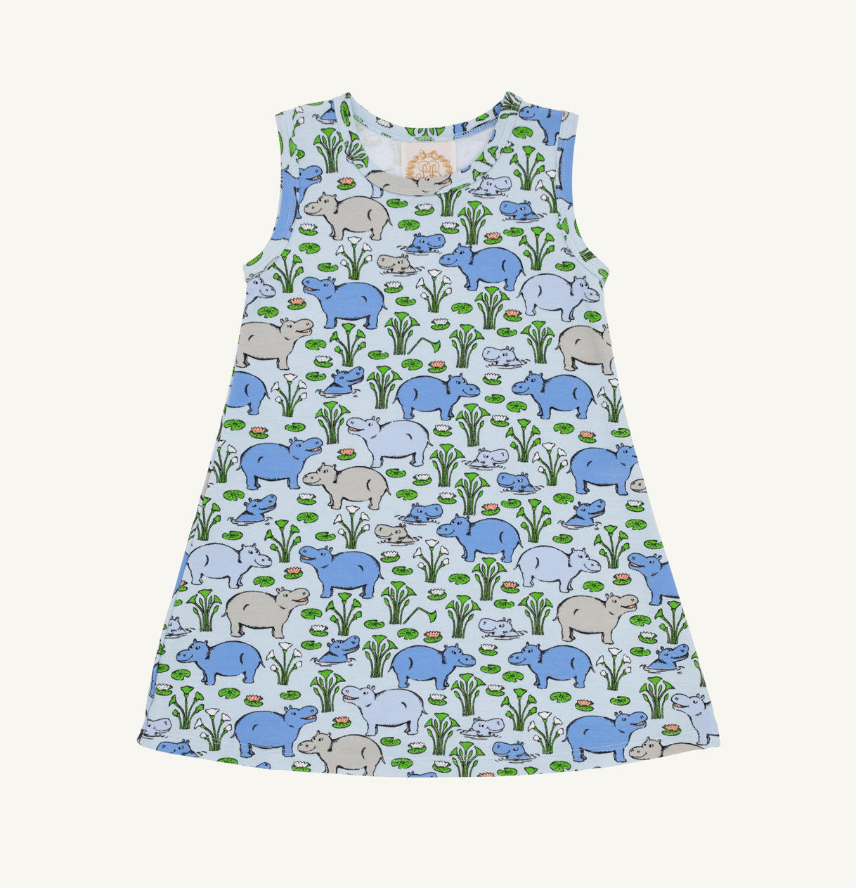 Sleeveless Polly Play Dress- Hippos