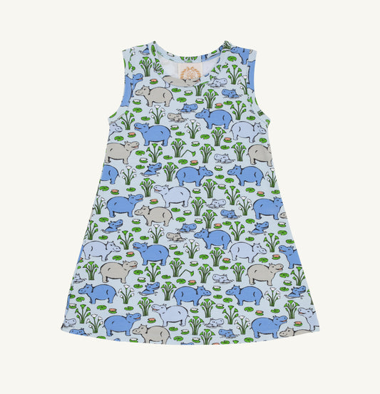 Sleeveless Polly Play Dress- Hippos