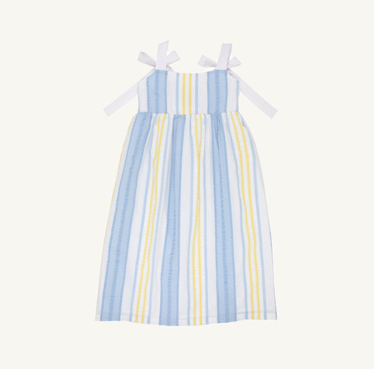 Macie Midi Dress-Seersucker
