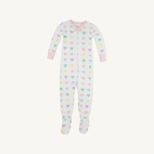 Noelle's Night Night Footed- Hearts