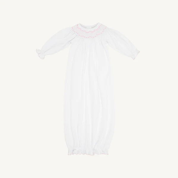 Sweetly Smocked Greeting Gown- Pink