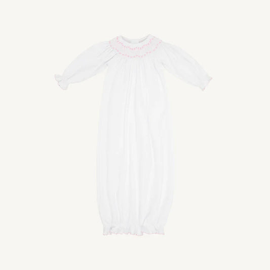 Sweetly Smocked Greeting Gown- Pink