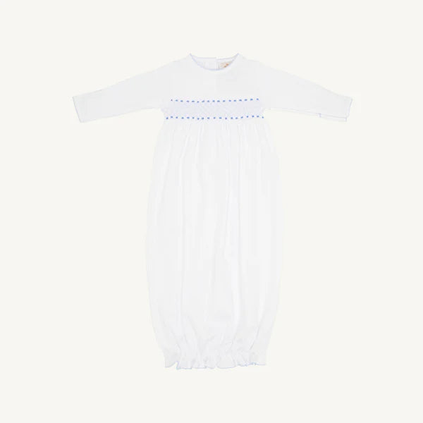 Sweetly Smocked Greeting Gown- Blue