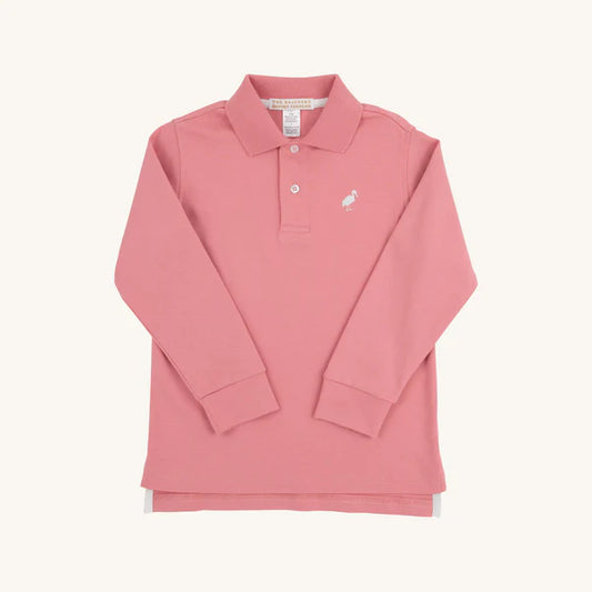 Prim and Proper Polo LS- Nantucket Red