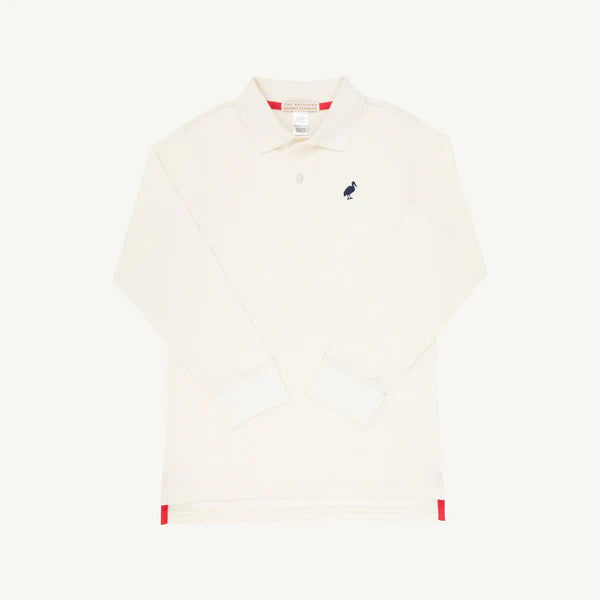 Prim and Proper Polo LS-White