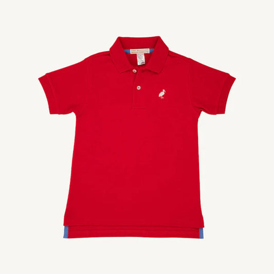 Prim and Proper Polo SS- Red