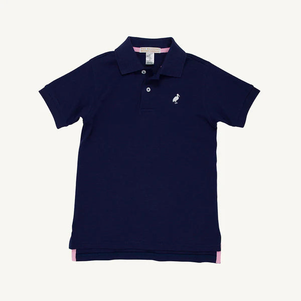 Prim and Proper Polo SS-Pima- Navy