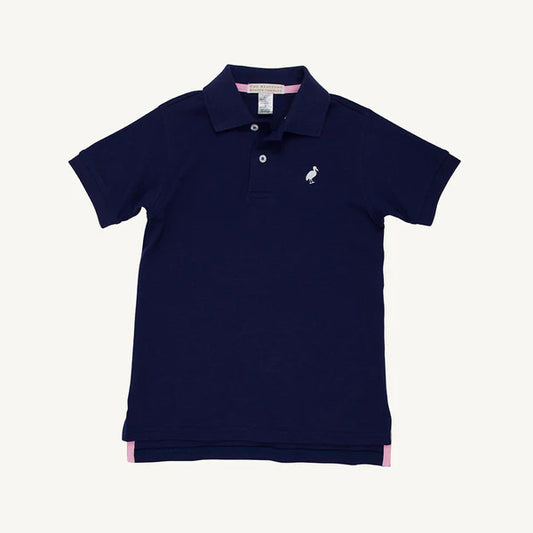 Prim and Proper Polo SS-Pima- Navy