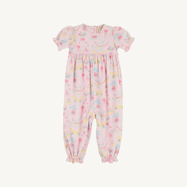 Short Sleeve Britt Romper- Golden Birthday