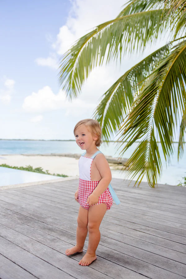 Sayre Sunsuit- Red Gingham