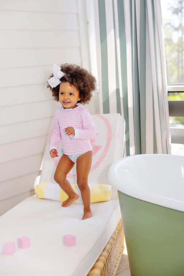 Winnie's Wave Spotter Swim Shirt- Pink Gingham