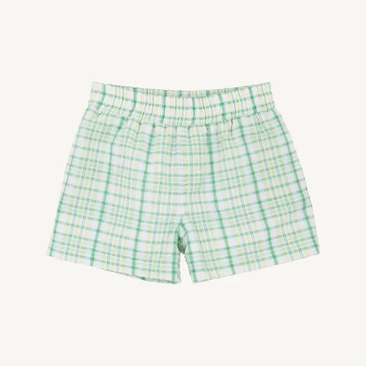 Sheffield Shorts - Green Seersucker