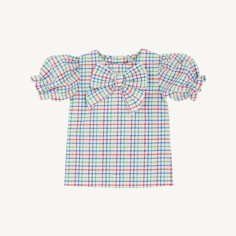 Short Sleeve Beatrice Bow Blouse