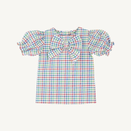 Short Sleeve Beatrice Bow Blouse