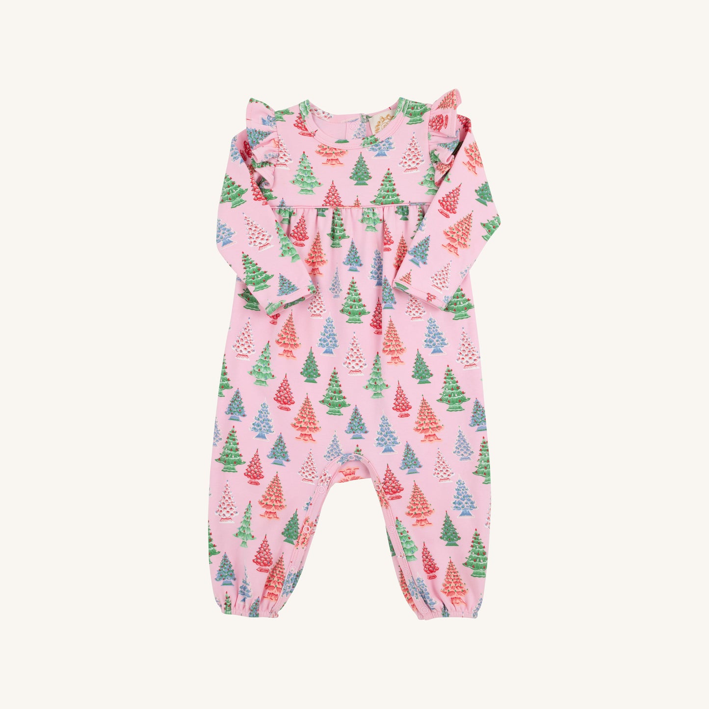 Leigh Ann Angel Sleeve Romper- Trees