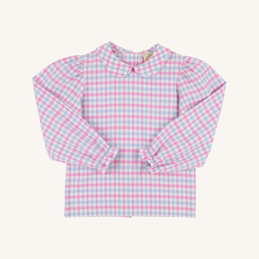 Maude's Peter Pan Collar- Pink Plaid