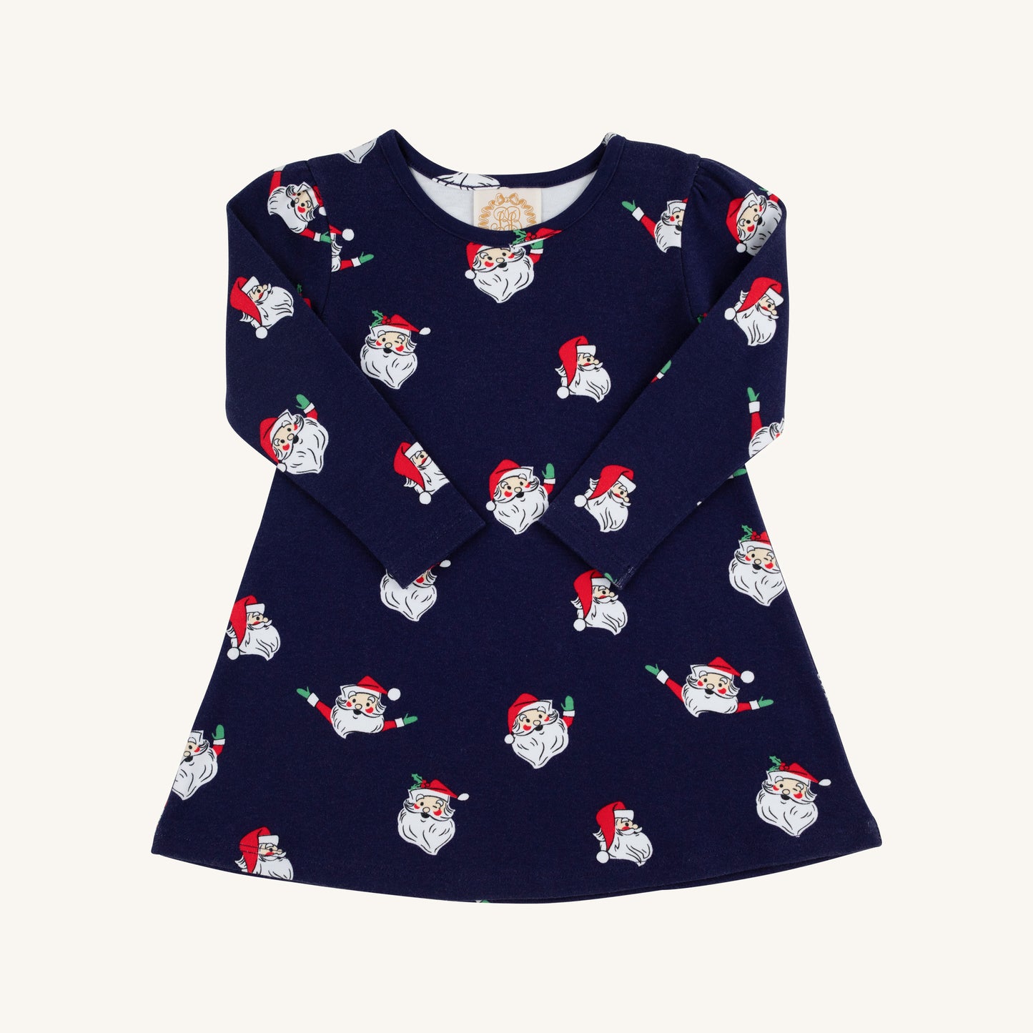 Long Sleeve Penny's Play Dress- Santa