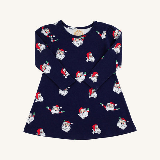 Long Sleeve Penny's Play Dress- Santa