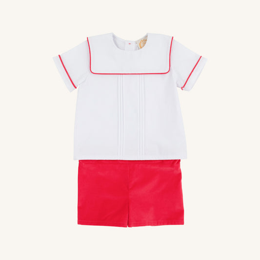Shepherd Short Set - Red Velveteen